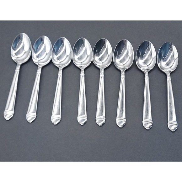 Towle Copenhagen Place Soup Spoon 18/10 Set Of 8 Stainless Glossy Sliverware - Picture 4 of 9